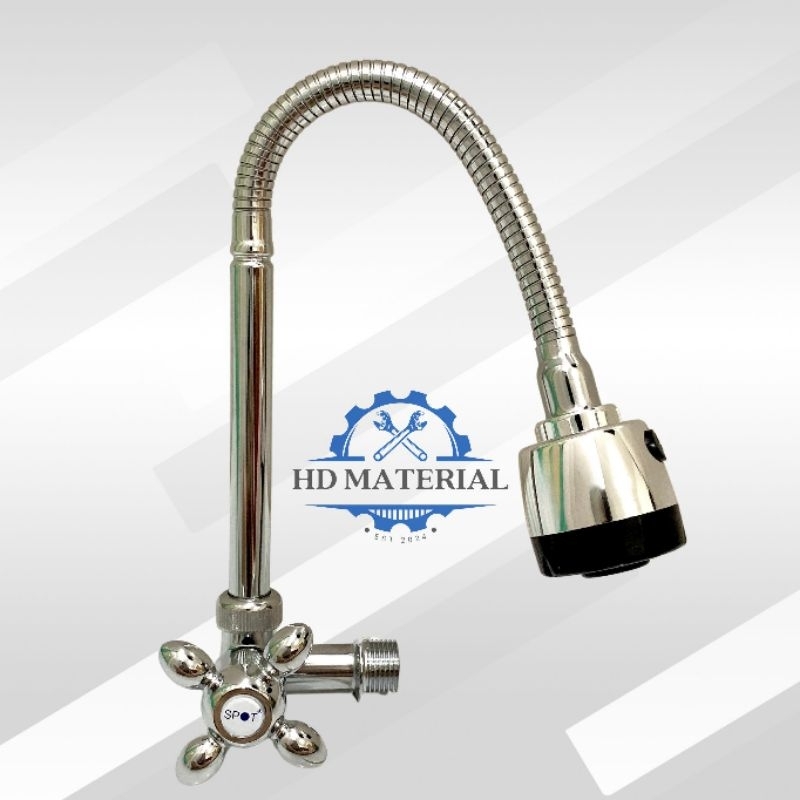 Kran Angsa Stainless / Kran Cuci Piring Stainless / Kran Wastafel Stainless / Kran Cuci Piring Silve