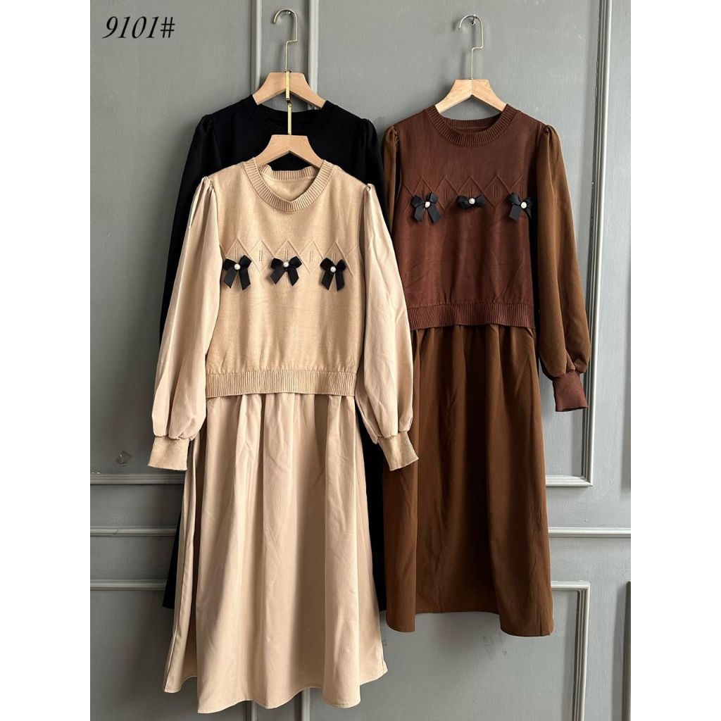 TUNIK MIDI RAJUT IMPORT BANGKOK