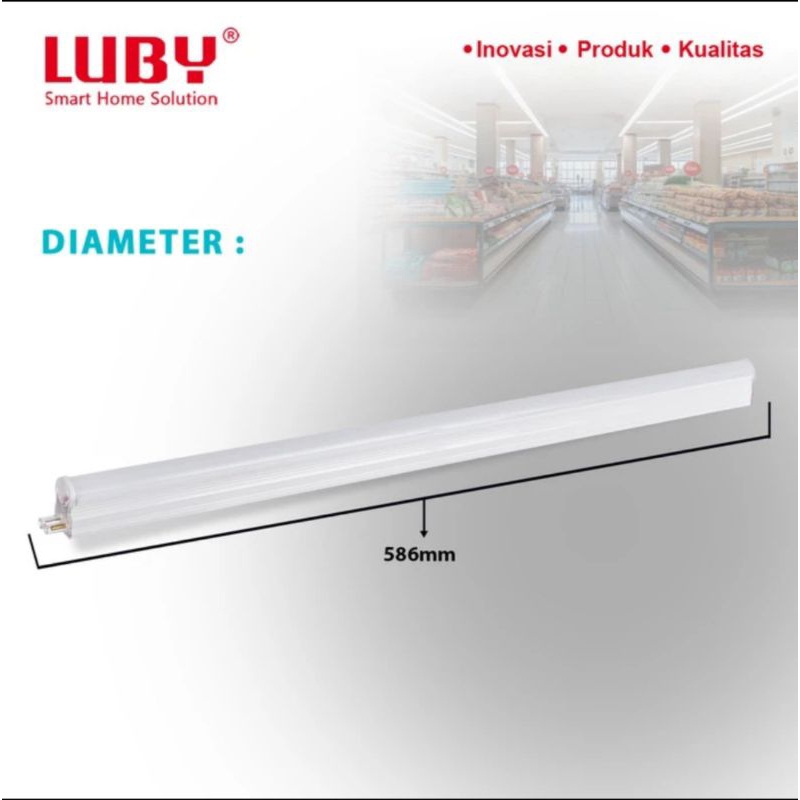 Lampu Led T5 10W Wamrwhite 3000K - Luby