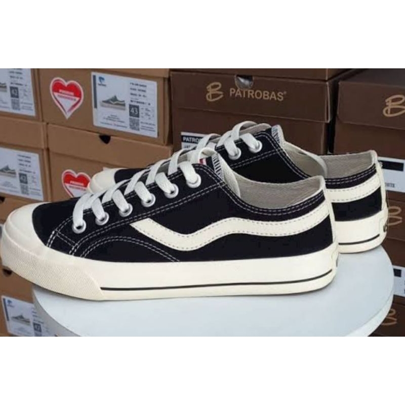 promo sepatu vantela sepatu casual pria wanita sepatu sekolah hitam putih