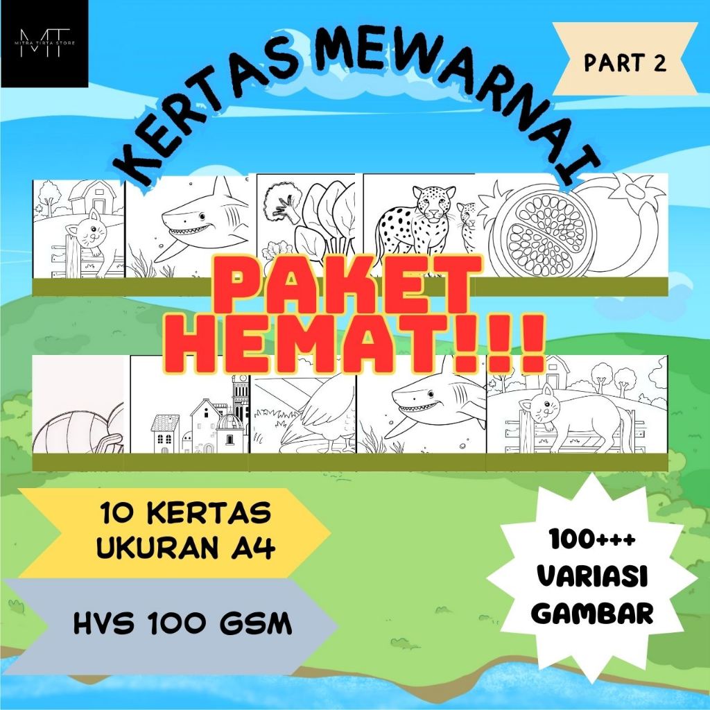 

10 LEMBAR KERTAS MEWARNAI TERMURAH/ GAMBAR / TEMA MIX / KERTAS MEWARNAI ANAK PAUD TK SD / PART 2