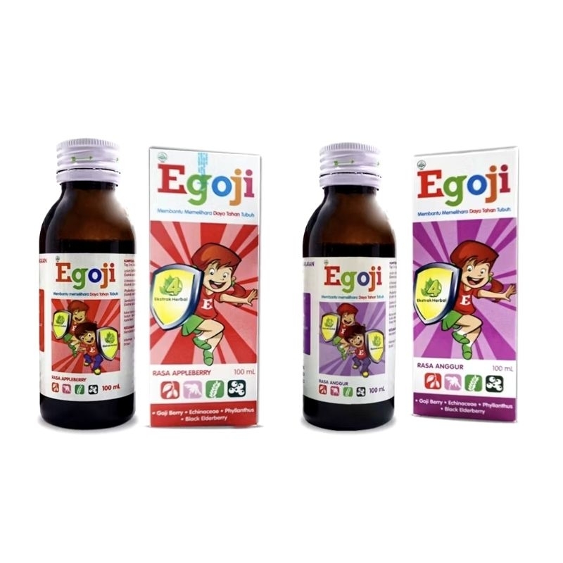 Egoji Sirup 50 ml, 100 ml Rasa Anggur & Apelberry / Multivitamin Anak