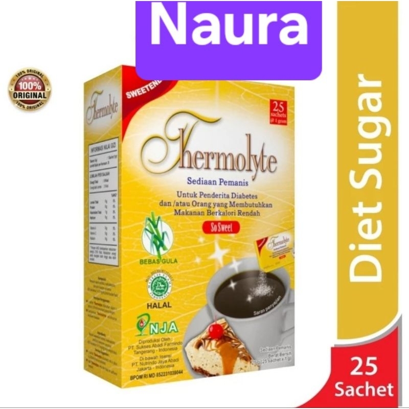 

Thermolyte diet sugar isi 25 sachet