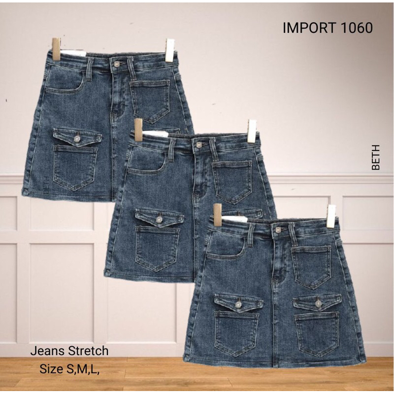 Mini Skirt Jeans Import Premium