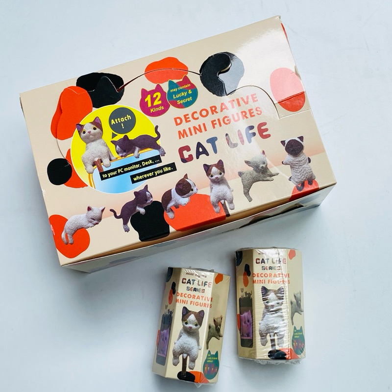 HIPPERS CAT LIFE KUCING BLIND BOX DECORATIVE MINI FIGURE TEMPELAM HANDPHONE LUCU