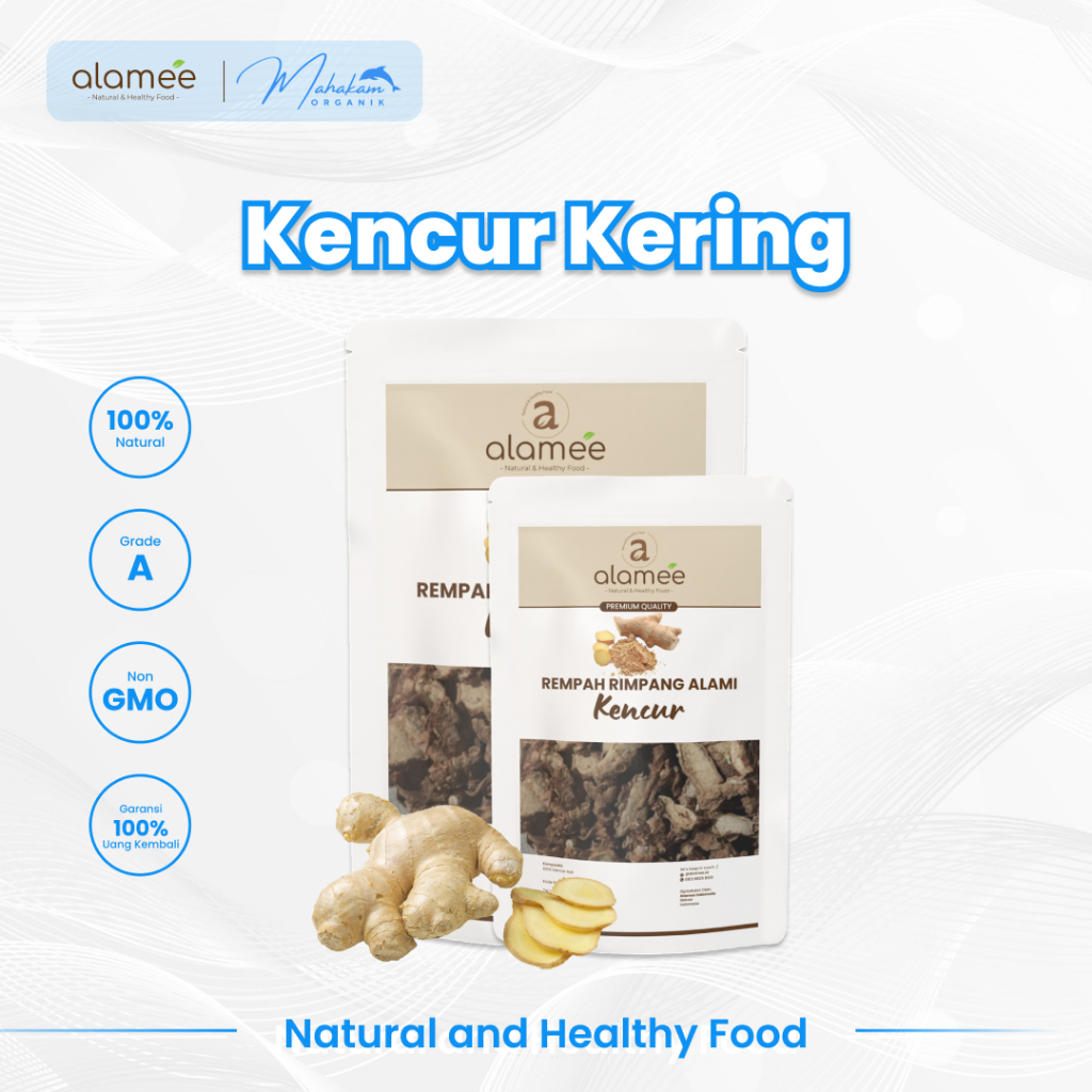 

ALAMEE Kencur Iris Kering Dried Galangal Spice Rempah Rimpang Organik