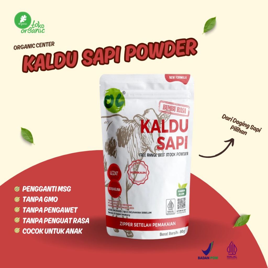 

Organic Center Kaldu Sapi (80gr) Kaldu Sapi Tanpa MSG, Beef Stock Organic, Kaldu Sapi Pilihan , Kaldu Sapi Aman untuk Anak, Kaldu Sapi Organik, Kaldu Sapi Natural