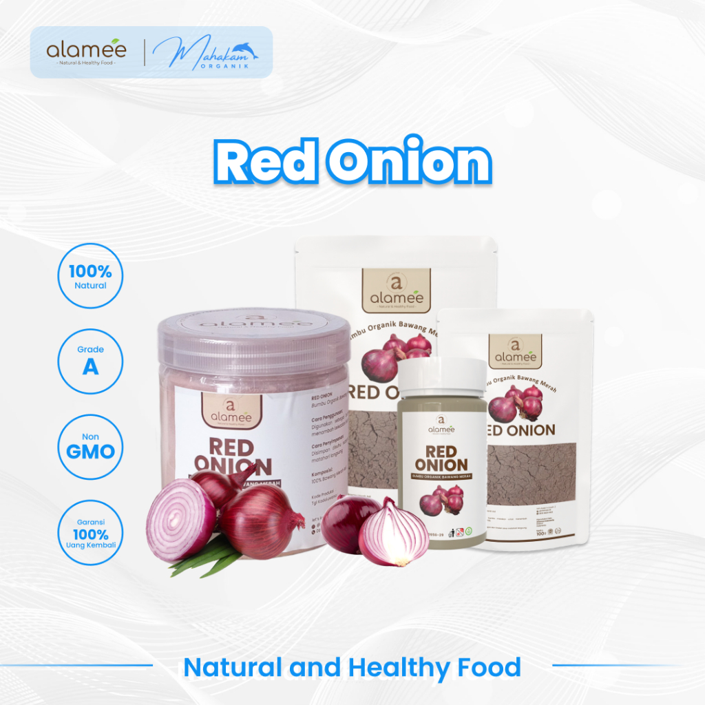 

ALAMEE Bawang Merah Bubuk Red Onion Powder Bumbu Dapur Organik Masak Seasoning Bamer