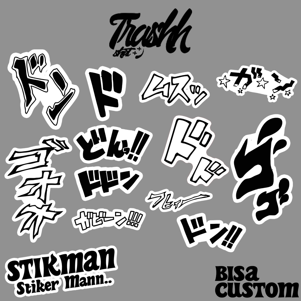 

Trshhshirt Stiker Pack Isi 12pcs Manga Elements Series Vinyl Anti Air