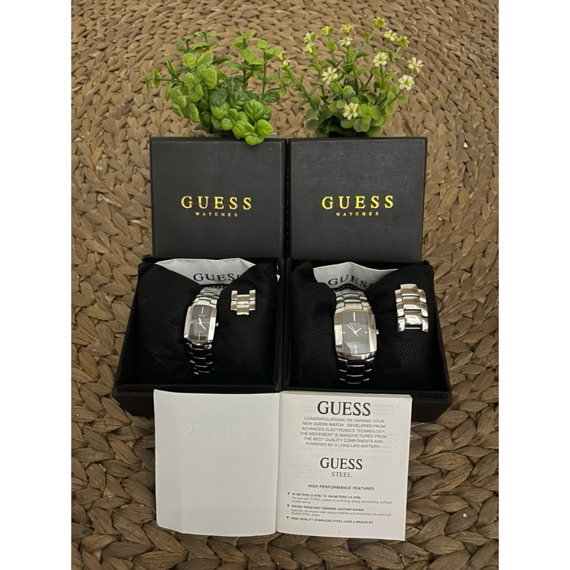 Guess Jam Tangan Couple Stainless Steel Original 100%