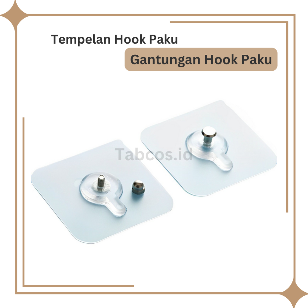 Gantungan Hook Paku / Tempelan Hook Paku / Hook Gantungan Rak Baju Paku
