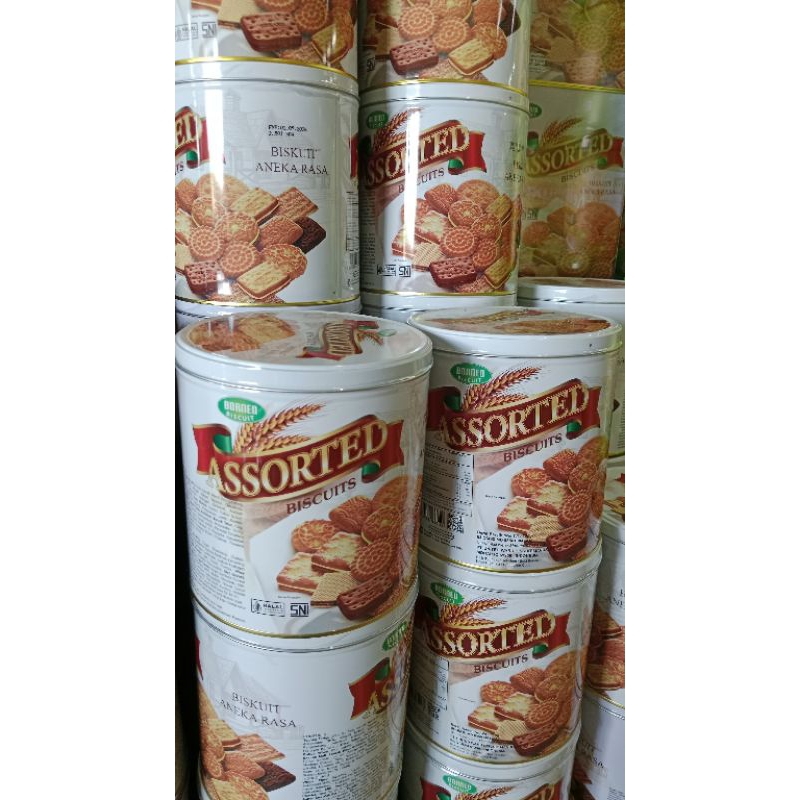 

borneo assorted biscuits kaleng bulat