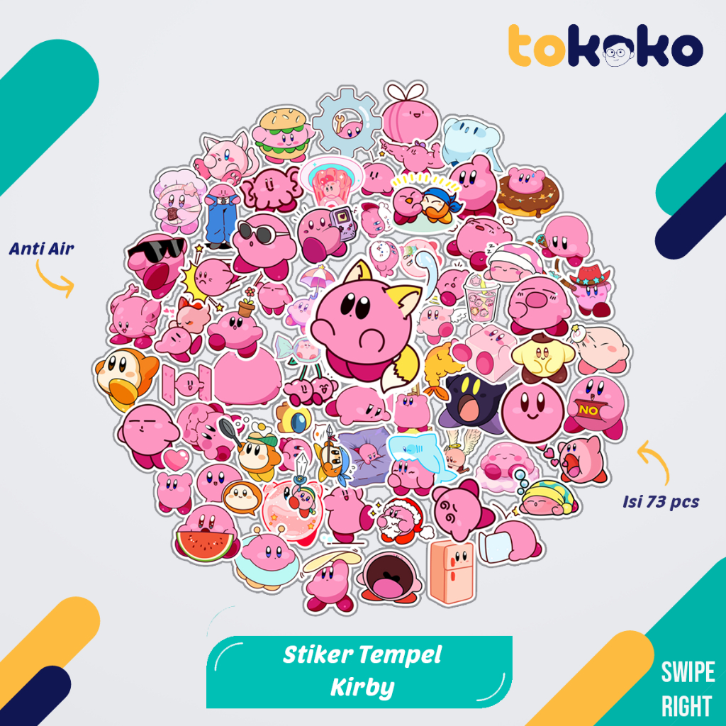 

Stiker Cutting Kirby Paper Vinyl Dekorasi Laptop Koper Tumbler Kulkas DIY