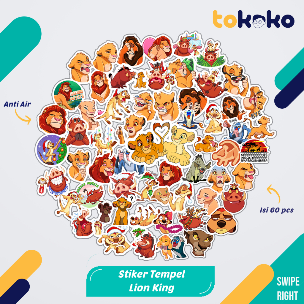 

Stiker Cutting Lion King Paper Vinyl Dekorasi Laptop Koper Tumbler Kulkas DIY