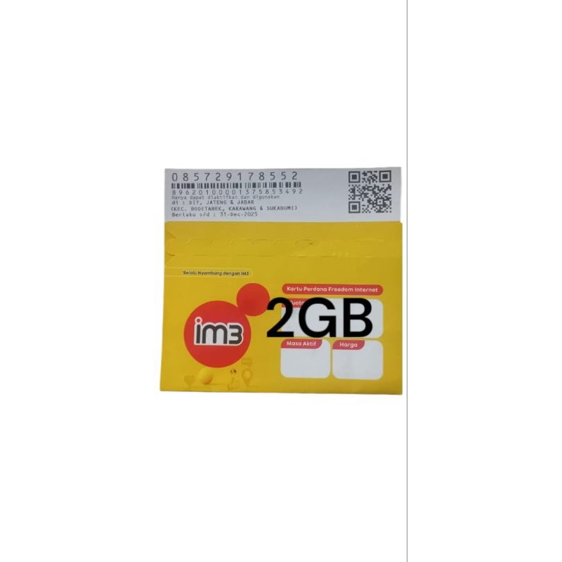 kartu perdana im3/indosat 8GB