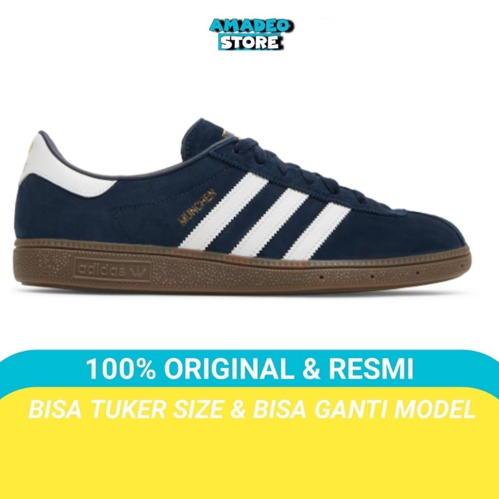 Adidas Munchen Navy White 100% Original bnib