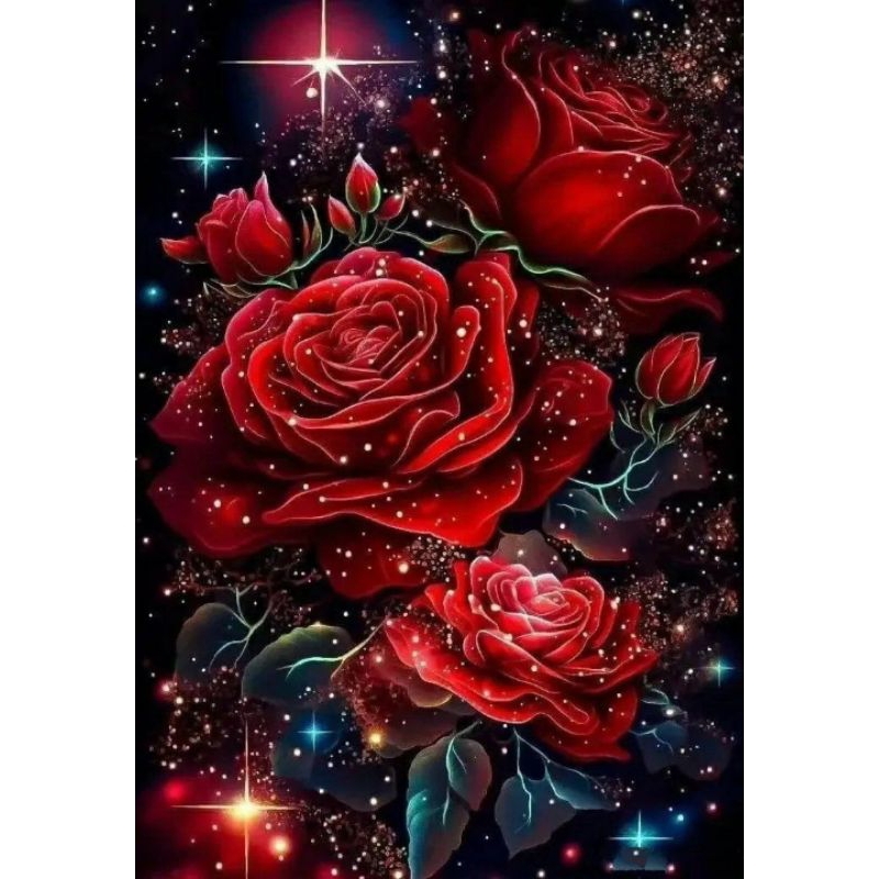 Poster Cetak, BUNGA MAWAR MERAH, Ukuran JUMBO, 70x100cm DAN 100x150cm/Hiasan Dinding/Lukisan Cetak/T