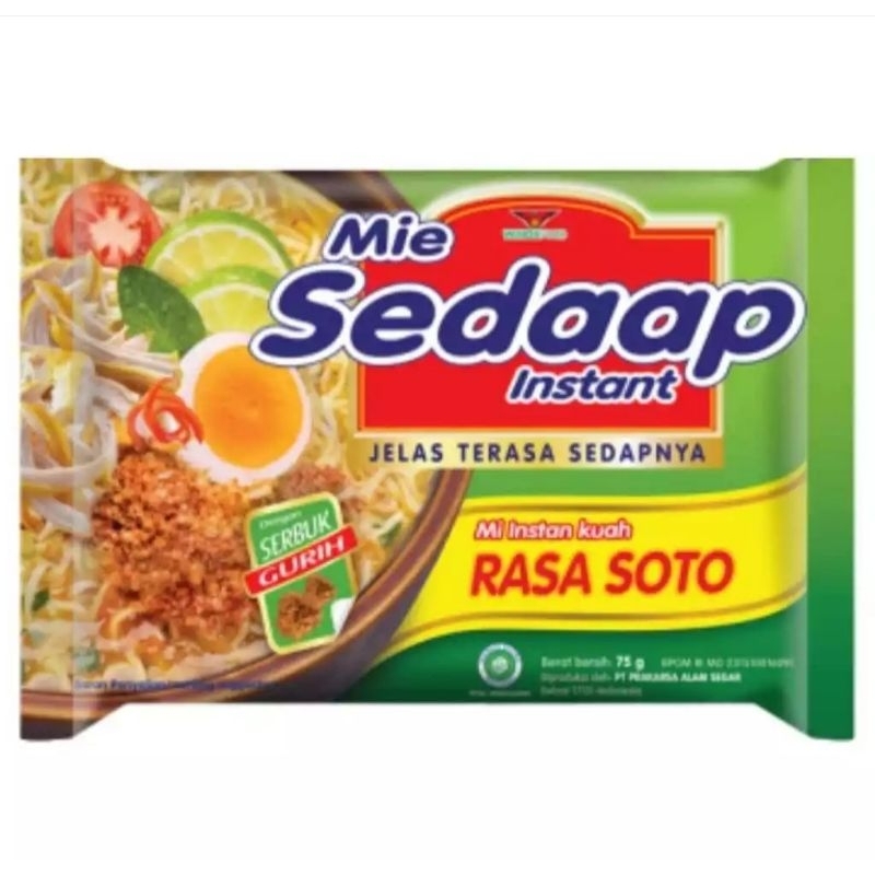 

MIE INSTANT SEDAAP rasa Soto 75gr mie sedap