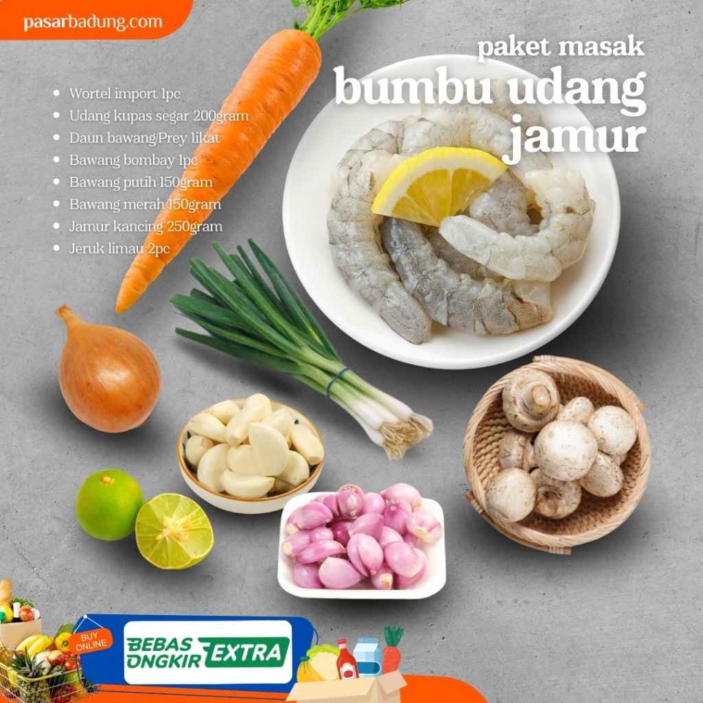 

Paket masak bumbu udang jamur special