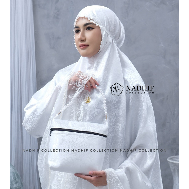 NADHIF - Mukena Dewasa 2in1 Jacquard Silk Premium Renda Mewah Arumi Series