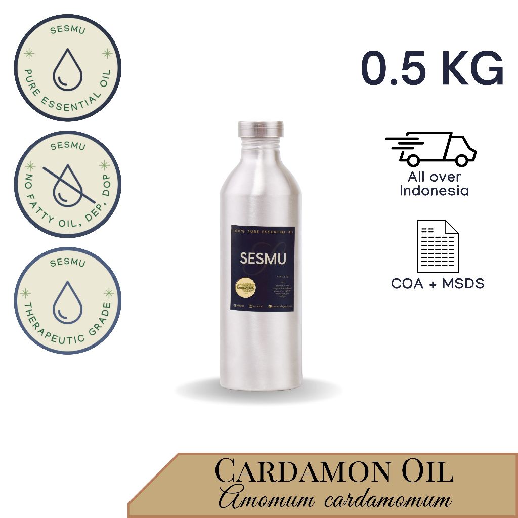 500 GR / 500 ML CARDAMON (KAPULAGA) 100% PURE ESSENTIAL OIL / MINYAK ATSIRI