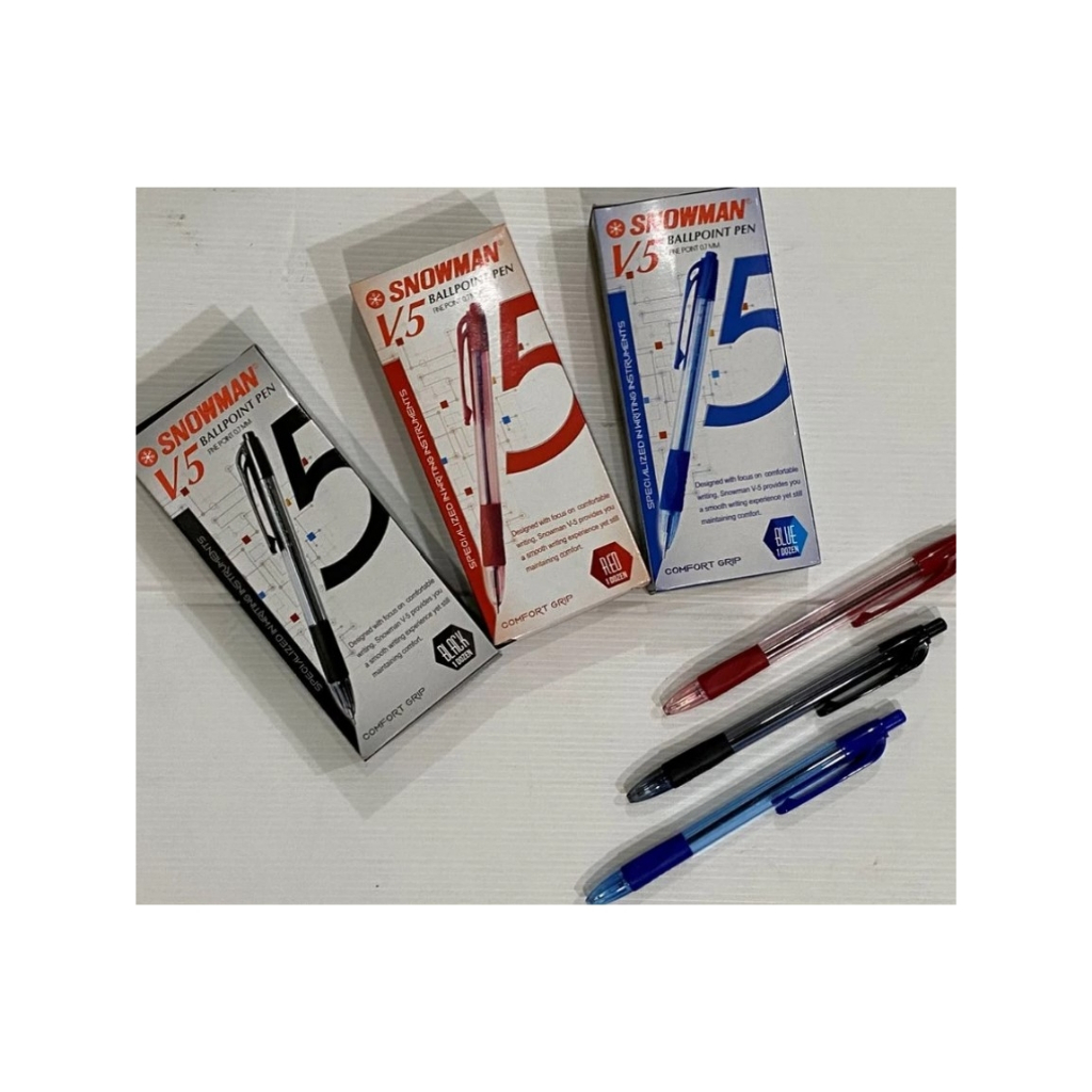 

Ballpoint/Bolpen/Pulpen/Pen/Pena Snowman Hitam/Merah/Biru V.5 Semi Gel (Satuan)