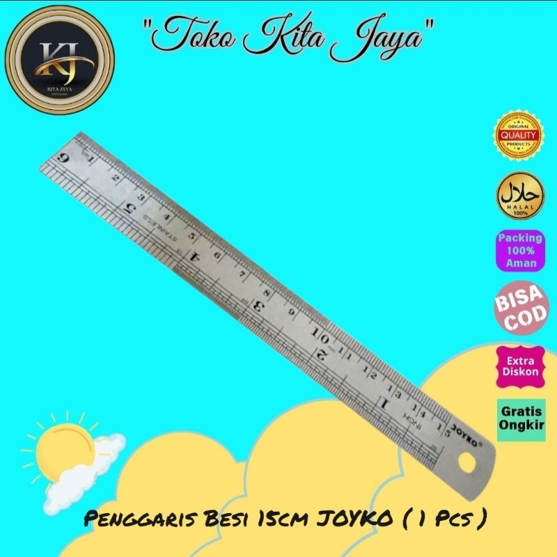 

Penggaris Besi 15cm JOYKO ( 1 Pcs )