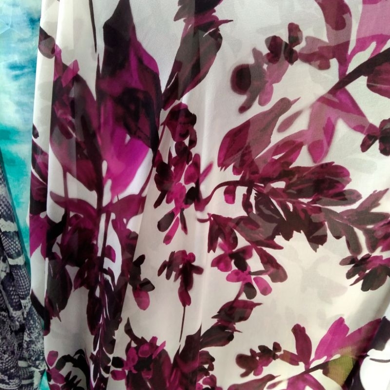 Kain sifon impor | Harga/0,5m | bahan sifon motif bunga | bahan sifon impor | kain sifon impor.... .