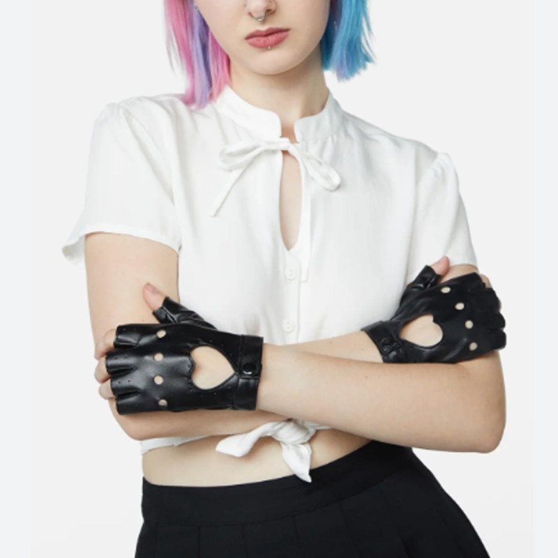 Sarung Tangan Motor Setengah Jari Sarung Tangan Kulit Sarung Tangan Setengah Jari Wanita Untuk