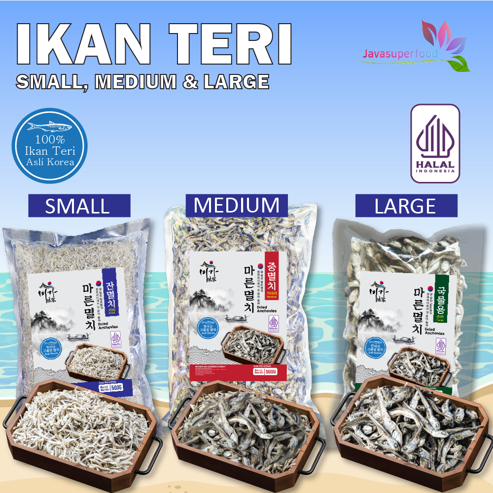 

[HALAL] IKAN TERI KERING MIGA / SEAFOOD KERING / ANCHOVY KERING / IKAN KERING / DRIED ANCHOVY