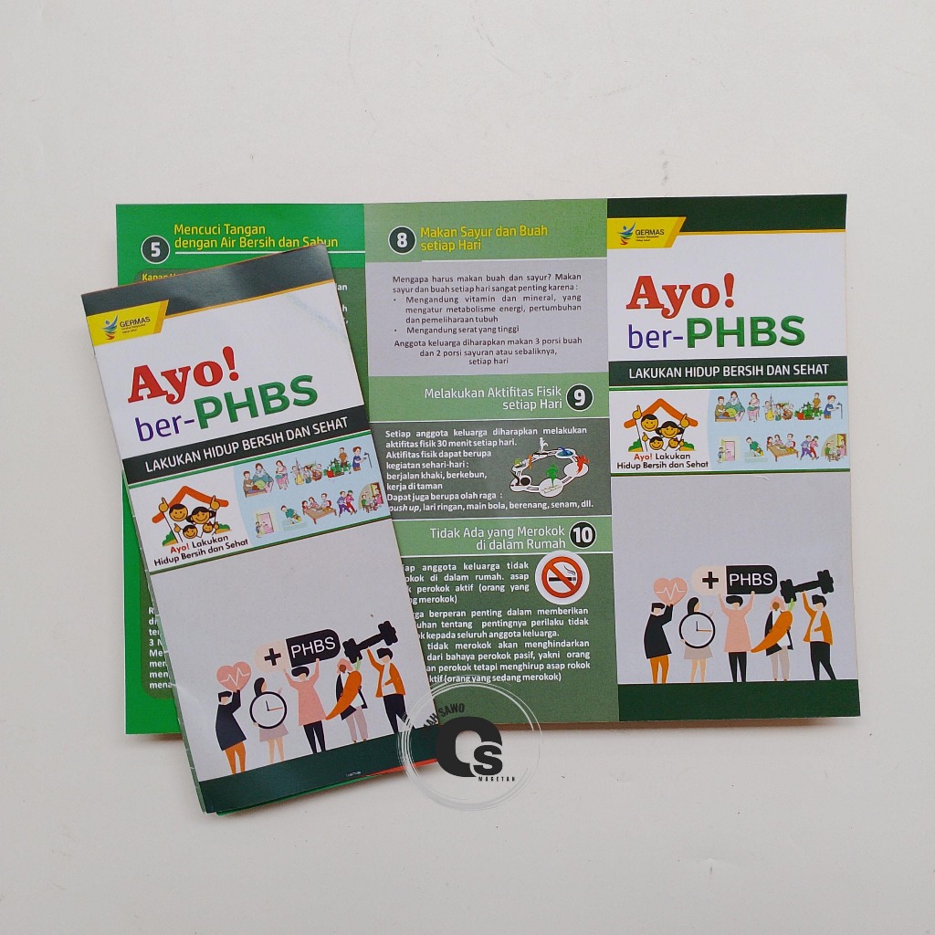 

Leaflet Ayo Ber-PHBS - 10 Perilaku Hidup Bersih Dan Sehat Di Rumah Tangga