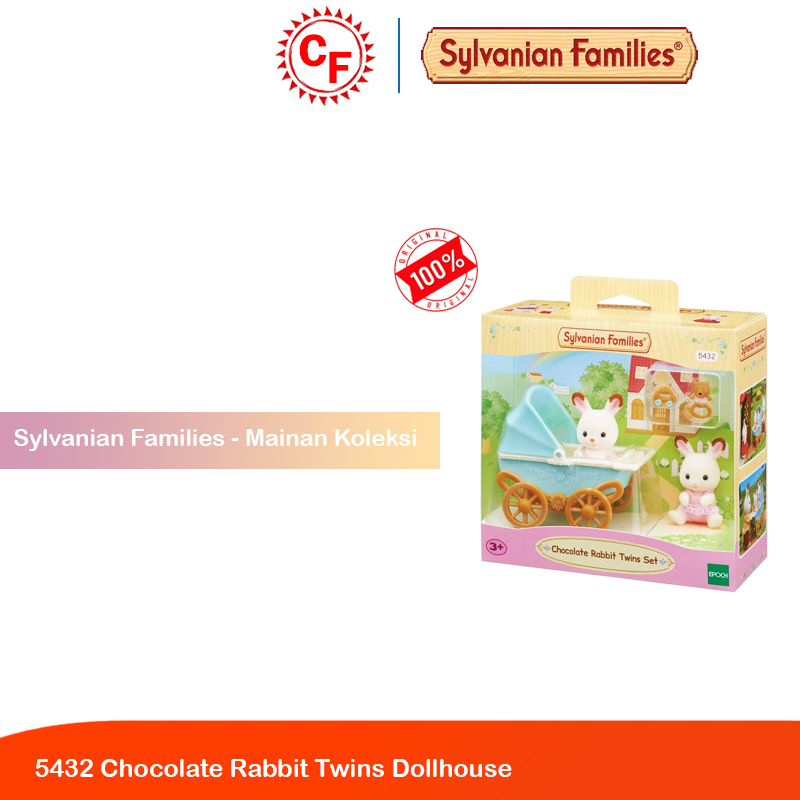 Sylvanian Families 5432 Chocolate Rabbit Twins Dollhouse