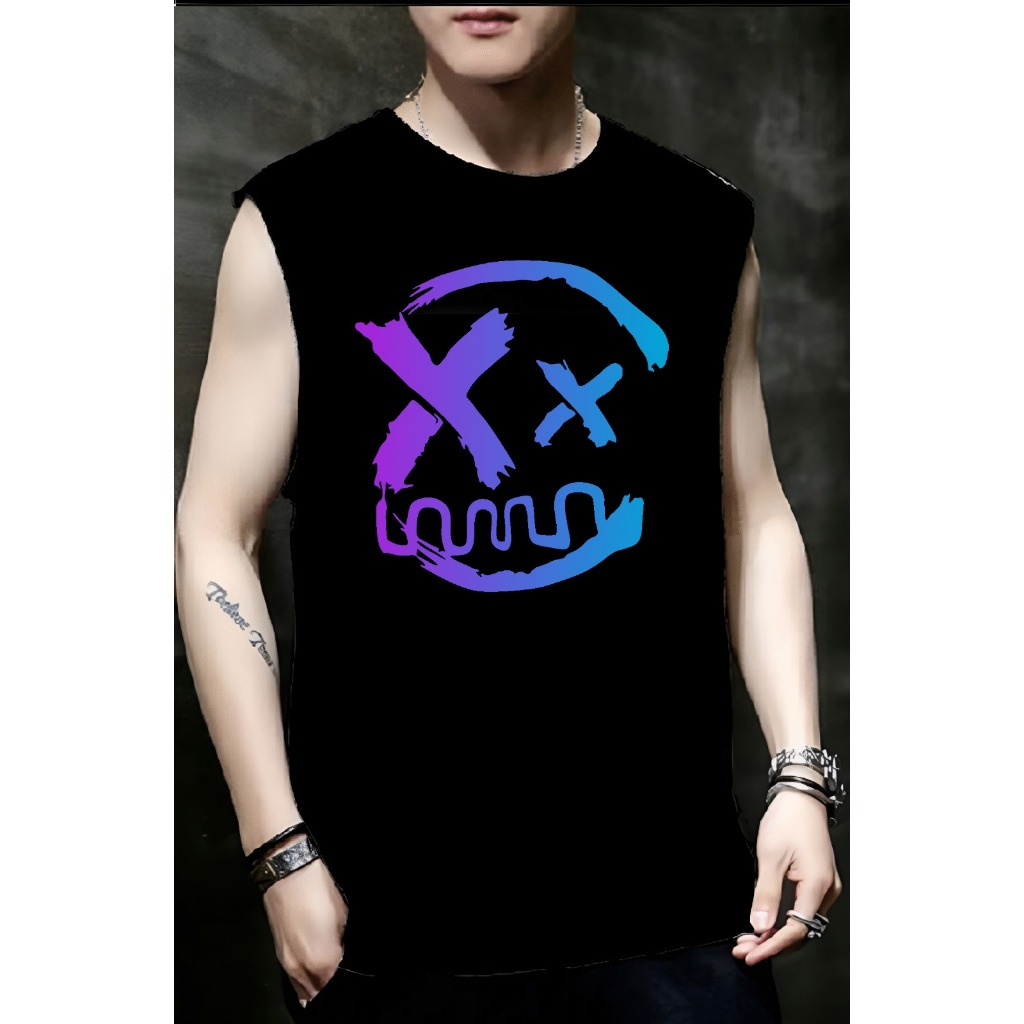 kaos singlet pria wanita motif polyflex reflective