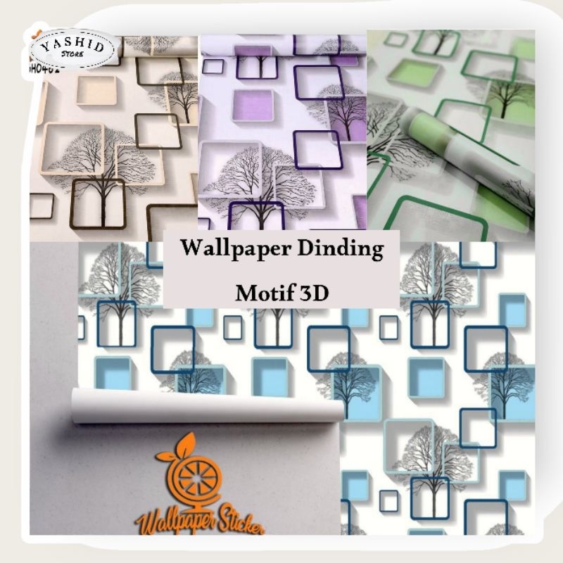Wallpaper Dinding Motif 3D Pvc Kertas