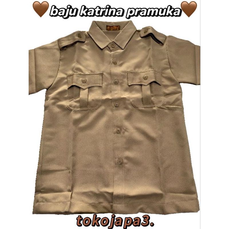 BAJU KATRINA LAKI2 TANGAN PENDEK/BAJU PRAMUKA PEMBINA TANGAN PENDEK