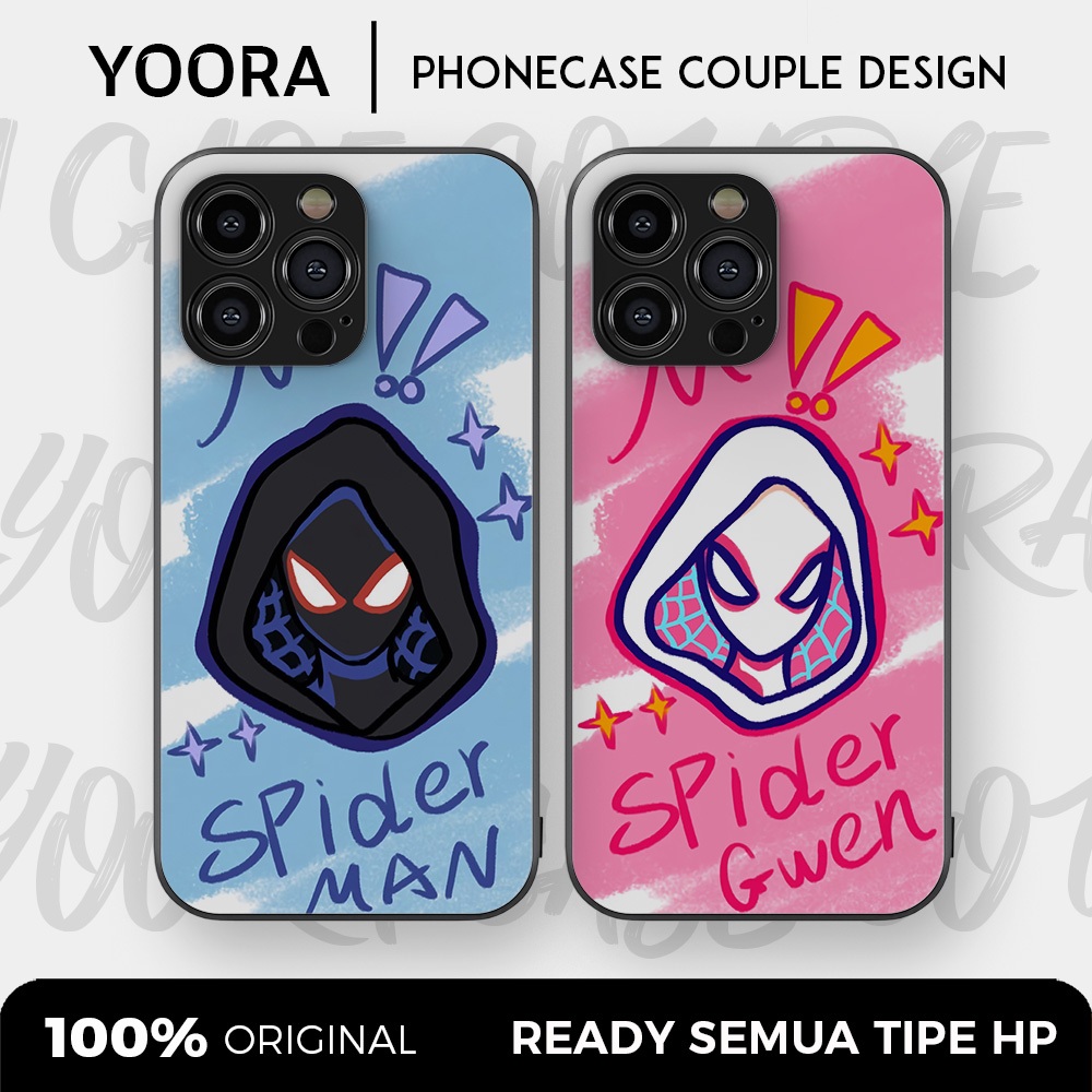[SPI05] Custom Case Couple Spiderman Spidergwen Premium Bisa Untuk Semua Tipe Hp