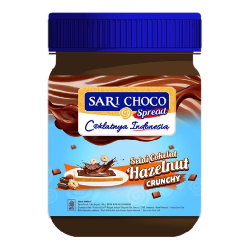 

Sari Choco Selai Cokelat Hazelnut Crunchy 150 g
