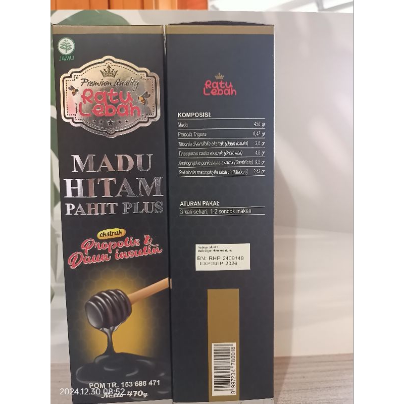 

Madu Hitam Ratu Lebah hitam Pahit Propolis