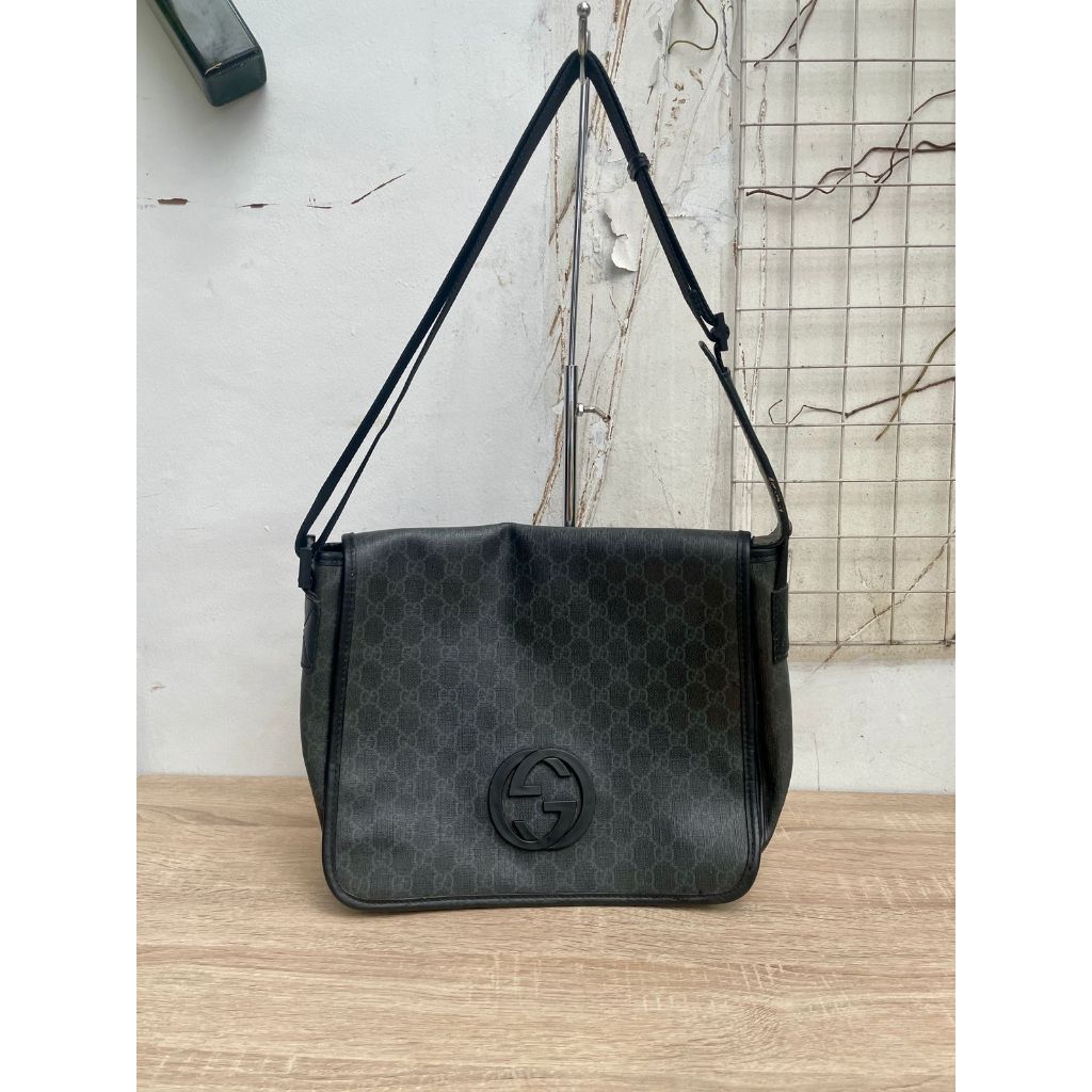 Tas Hitam Gucci Messenger Bag