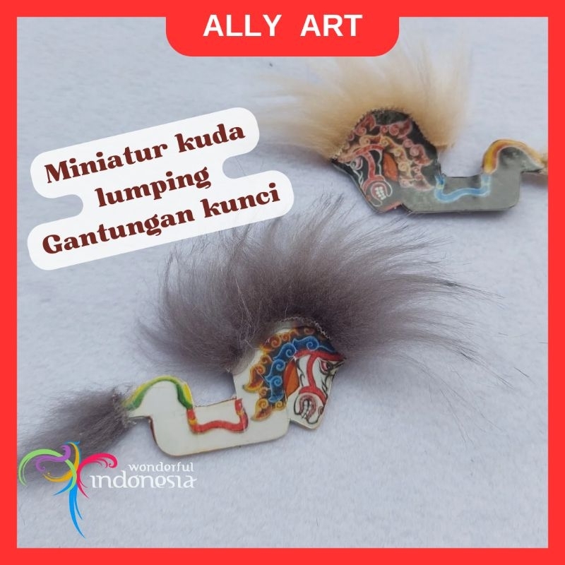 gantungan kunci jaranan. jaran kepang. kuda lumping. miniatur kuda lumping