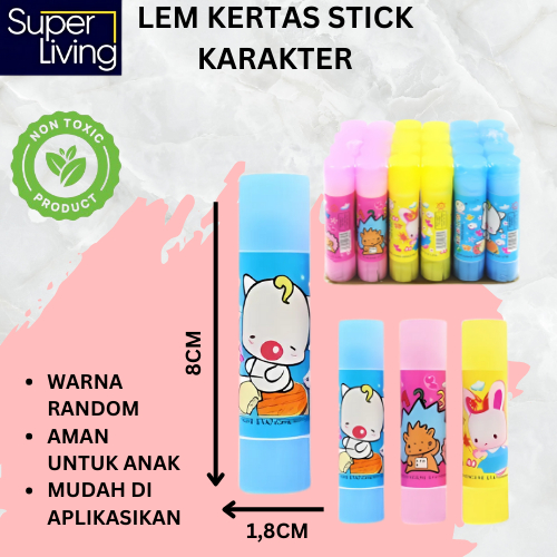 

Lem Stik Putar Perekat Kertas Karakter Warna Warni Untuk Anak Anak Murah Tahan Lama