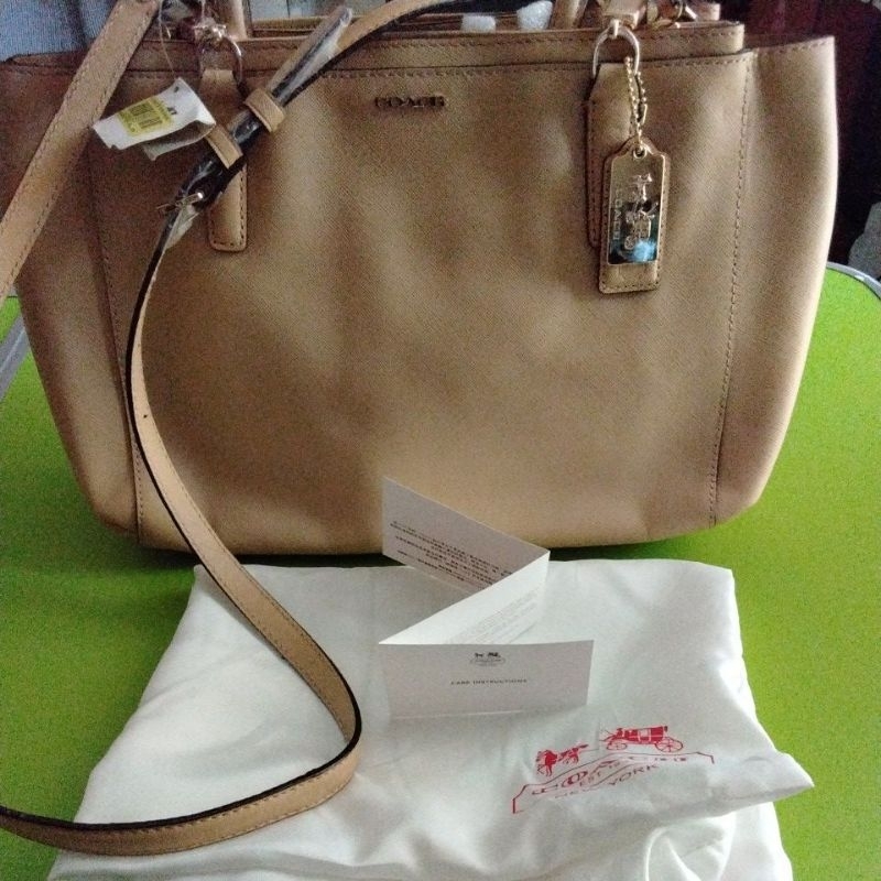 Coach bag Madison Safiano Christy Tan color