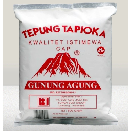 

Tepung Tapioka Cap Gunung Agung 500 Gr / Tepung Sagu Tapioka 500 gr