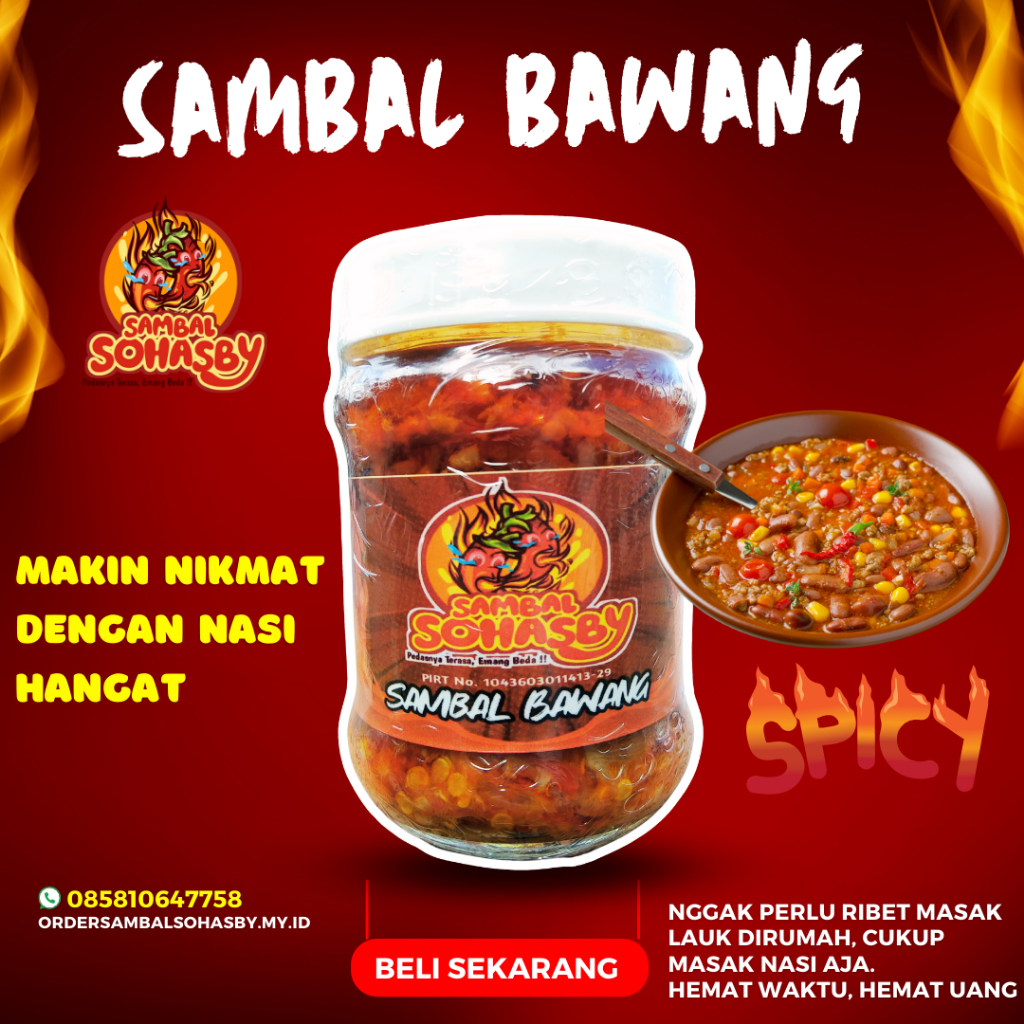

Sambal Bawang Kekinian Sohasby – Pedas Gurih Juara, Teman Wajib Saat Makan