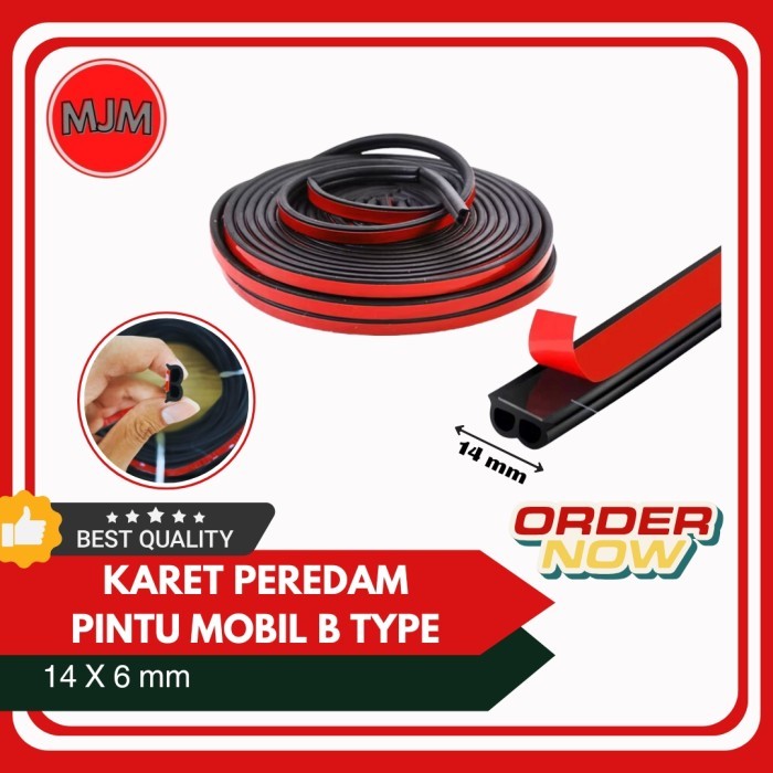 EPDM Seal Strip/ Karet Peredam Pintu Mobil Model B Dengan 3M Adhesive