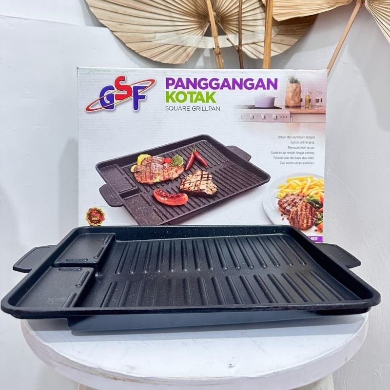 Grill Pan Panggangan Kotak BBQ G-4517 / Panggangan Grill Pan GSF, HC & TD