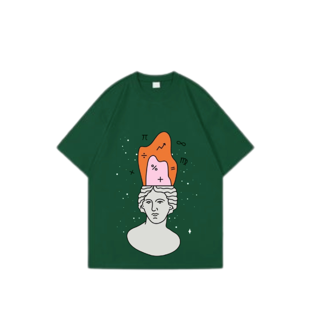 zodiak statue green tshirt