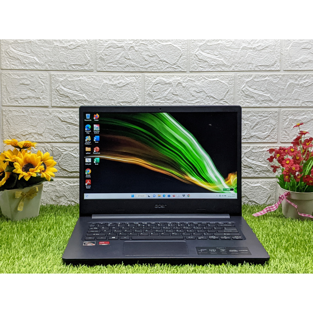 Laptop desain Acer Aspire A314-22 Ryzen 3-3250U 8GB/512GB Slim performa tinggi