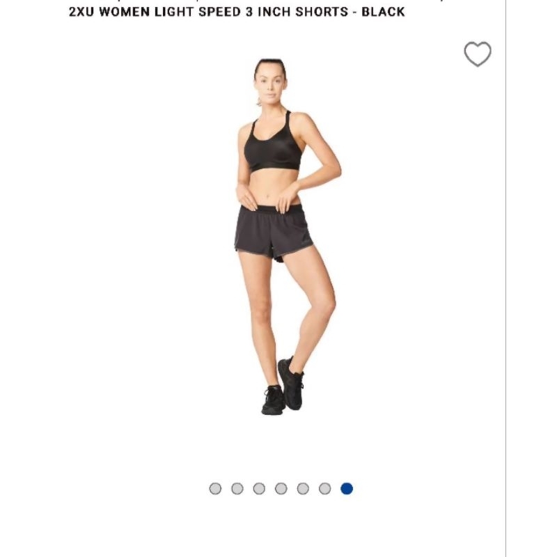 2XU WOMEN LIGHT SPEED 3 INCH SHORTS BLACK