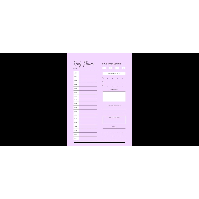 

Design Daily Planner Purple